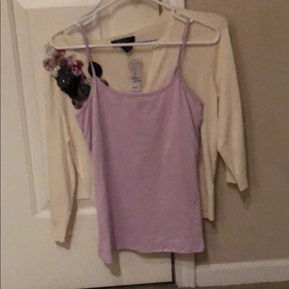 Pink spaghetti strapped top